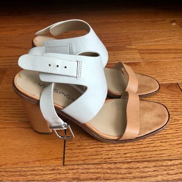 VIA SPIGA V-Belia Casual Ankle Strap Sandals - Natural White Women’s Size 8 - Picture 7 of 11